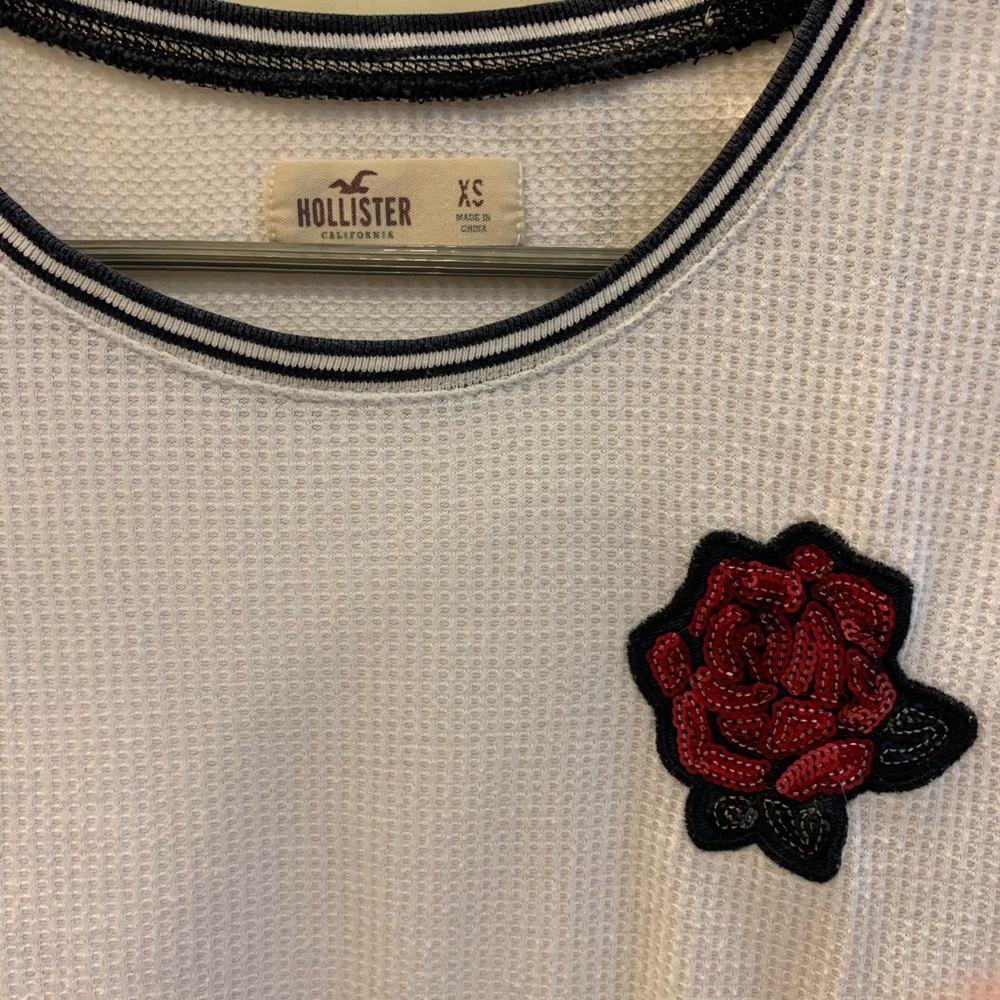 Hollister White Waffle Knit Top - Picture 4 of 4